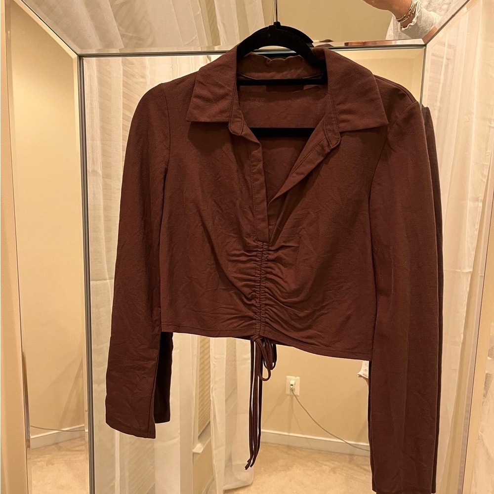 ZARA brown crop top